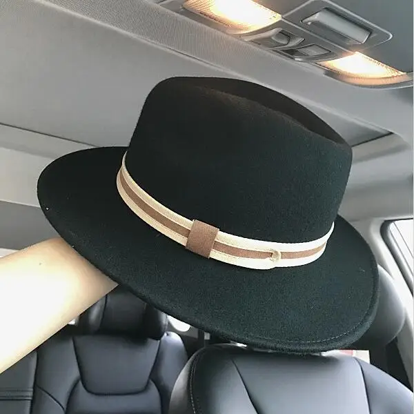 Xongkoro Ladys High Quality 100 Wool Hat Girls Formal Flat Top Hats