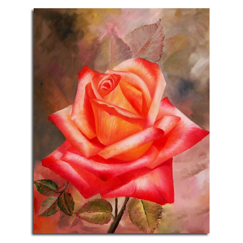 

Flower 5D DIY Diamond Painting Rhinestones Pictures Rose Diamond Embroidery Cross-Stitch Kits Paintings On The Wall Foamiran