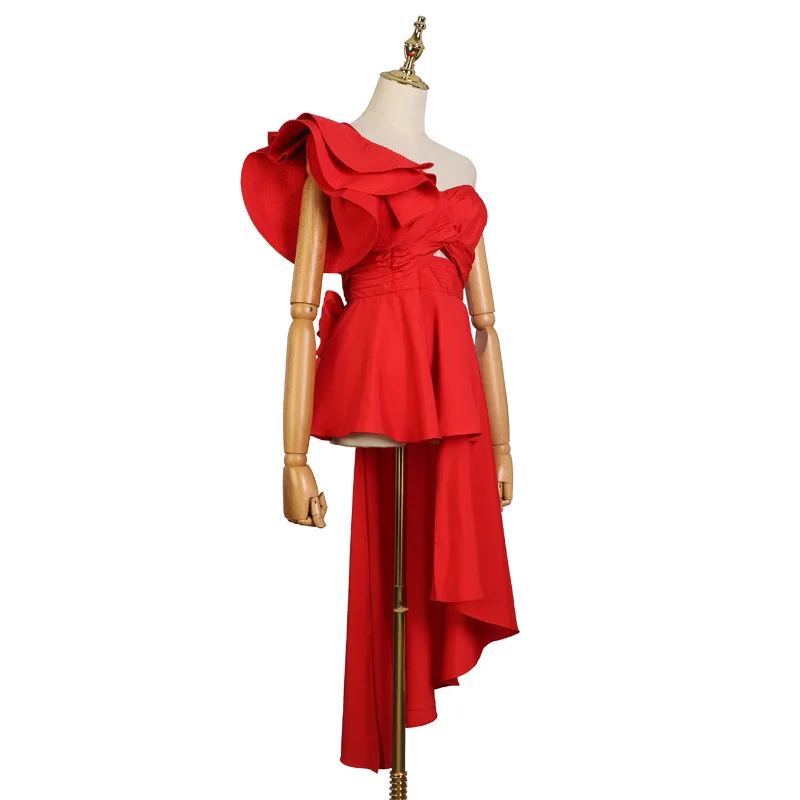 fashion 2019 new red pleated irregularwomen blouse sleeveless bow tie summer party ladies blouse chic black white bluse shirts fashion 2019 new red pleated irregularwomen blouse sleeveless bow tie summer party ladies blouse chic black white bluse shirts