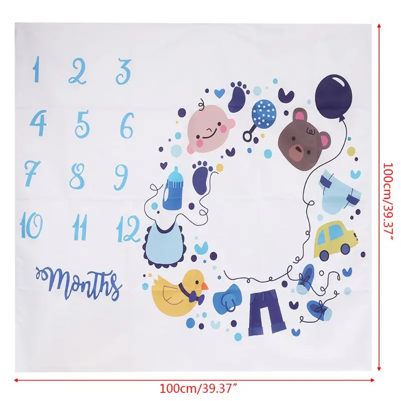 Детский фон для фотосъемки новорожденных с цветочным рисунком, одеяло с героями мультфильмов, месяц, сделай сам, милый, детский, мягкий, модный, Ян-30