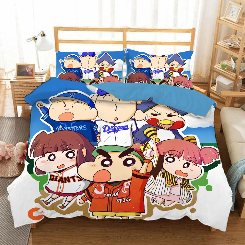 Crayon Shinchan 3D постельных принадлежностей одеяло наволочки Аниме Crayon Shinchan одеяла постельные принадлежности Постельное белье