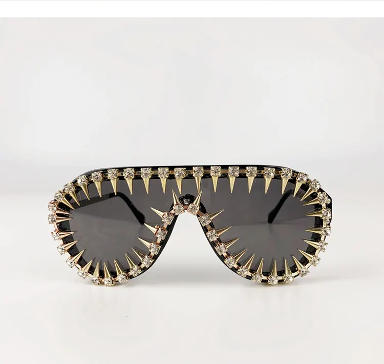 Новые женские роскошные красивые Кристальные цветные солнцезащитные очки зеркальные винтажные большие круглые готические солнцезащитные очки с бриллиантами вечерние солнцезащитные очки NX