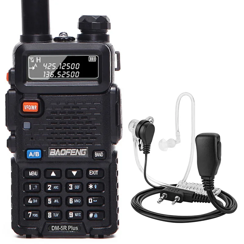 Baofeng DM-5R plus цифровая рация DMR Tier1 Tier2 Tier II Dual Time slot цифровая/аналоговая VHF/UHF двухстороннее радио - Цвет: add ac headset