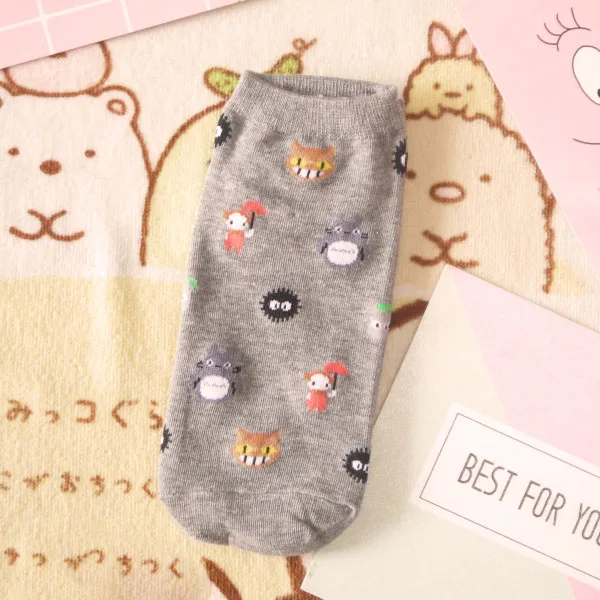 Totoro носки miyazaki носки с котами из мультфильма catbus милые носки розовый sox Япония студия ghibli kawaii стиль 20 пар/лот