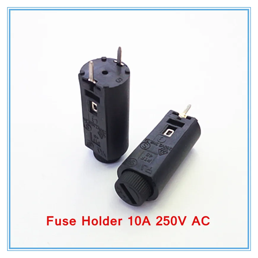 20pcs/lot 5*20mm glass fuse holders 5x20 black, insurance tube socket