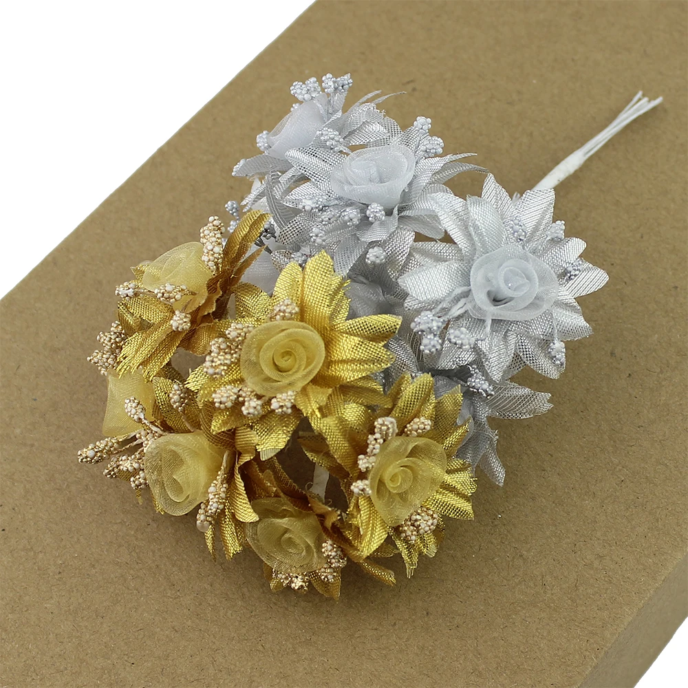 Golden Silver Glitter flower 2