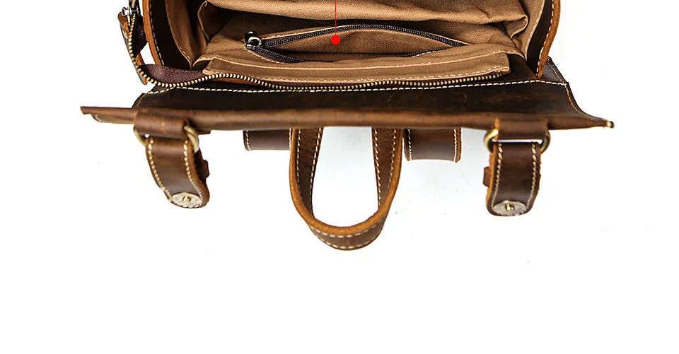 Винтажный кожаный школьный рюкзак WESTAL Crazy Horse, мужской рюкзак для компьютера, Мужской портативный рюкзак, мужской рюкзак для путешествий 2512