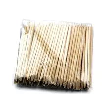 Nail Art Orange Wood Stick Cuticle Pusher Remover for Manicures 10PCS