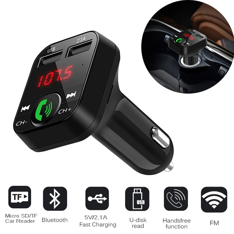 

Universal Car Wireless Bluetooth FM Transmitter Car MP3 Player Handsfree USB Car Charger