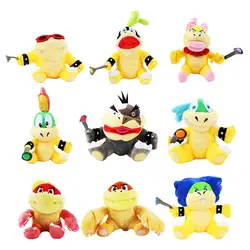 9 шт./партия Супер Марио bros Koopalings плюшевые игрушки Венди Ларри IGGY Ludwig Roy Morton Lemmy O. Koopa мягкая игрушка кукла