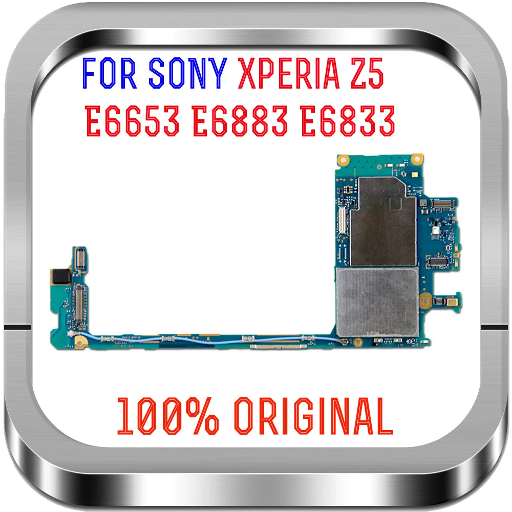 

Full Work Original Unlocked Mainboard Motherboard flex Circuits Cable For Sony Xperia Z5 E6883 E6653 E6833 E6853 motherboard