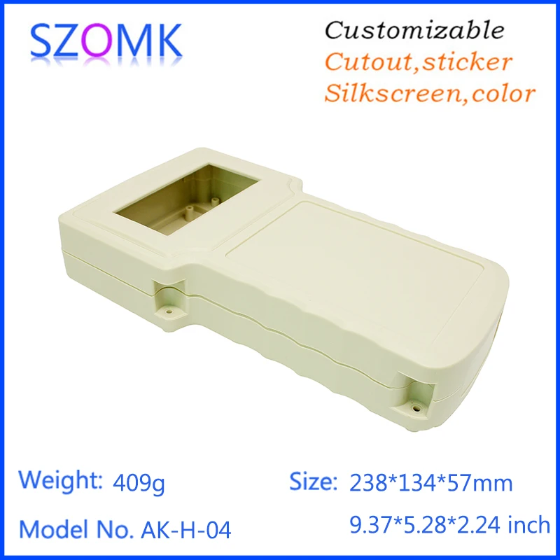 

one piec ABS housing control box DIY plastic enclosure for electronic handheld led junction box waterproof case 238*134*50mm