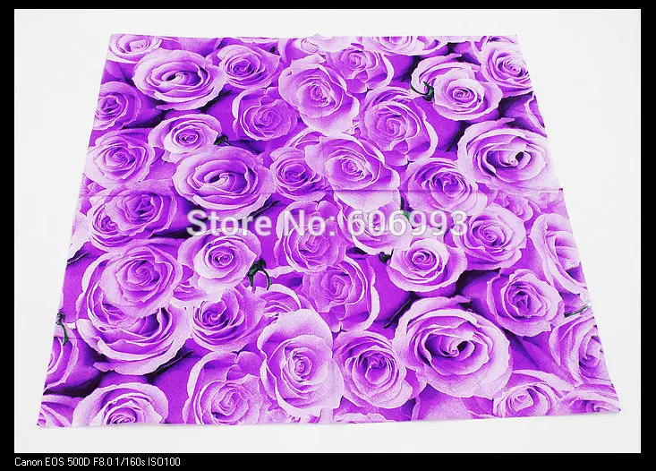 [Rainloong] Пурпурная роза Бумага салфетки для мамы и дочки с цветочным принтом для праздников и салфетки из ткани для вечеринок украшение в технике декупажа 33 см* 33 см 20 шт./упак./лот