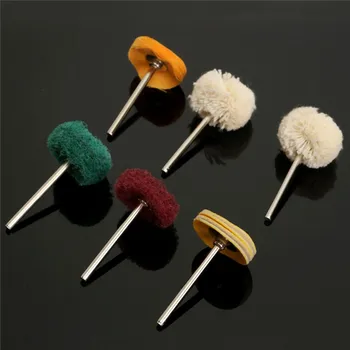 

25mm 6pcs Polisher Buffer Wheel Polishing Buffing Pad Kit Tool For Rotary Drill Bit