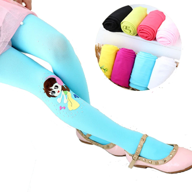 

Tights Stockings Kids Cute Pantyhose tight for girls Lovely Bunny Velvet Stockings Cartoon Patchwork Kids tights leg Girls