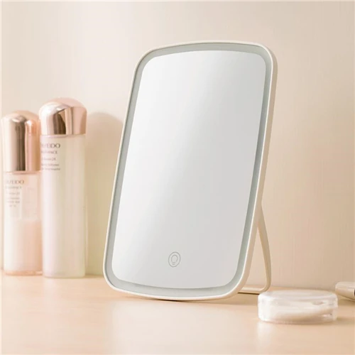 Белый Xiaomi Mijia светодиодный зеркало для макияжа с сенсорным управлением светодиодный светильник с естественным освещением регулируемый угол яркости светильник с длинной батареей li - Цвет: Белый