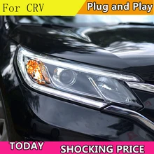 Автомобильный стайлинг фары для Honda CR-V CRV фары- Головной фонарь светодиодный DRL передний свет Биксеноновые линзы ксенон HID