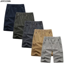 KLV мужские шорты летние мужские летние модные хлопковые повседневные Gargo с эффектом потертости до середины икры высокого качества горячая Распродажа 9530