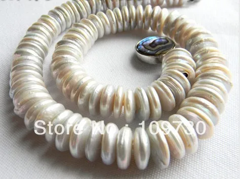 

Jewelry 0012297 AA 13mm White Coin Freshwater Pearl Necklace