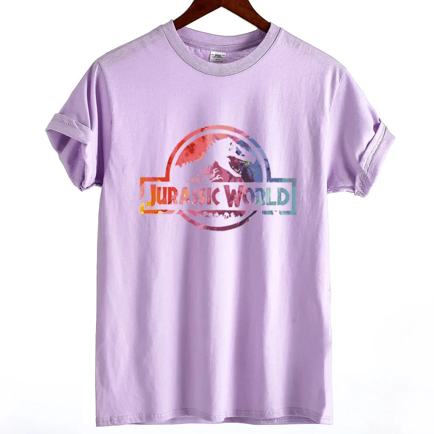 Camisetas Mujer 2018 moda Floral Jurassic World Print camiseta Mujer Harajuku algodón camiseta Mujer talla grande Camisetas sueltas Camisetas Mujer 2018 moda Floral Jurassic World Print camiseta Mujer Harajuku algodón camiseta Mujer talla grande Camisetas sueltas