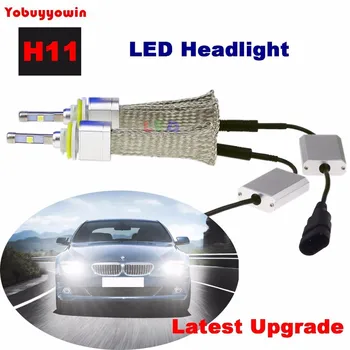

2Pcs 80W 9600LM Cree XHP-70 Chip High Power LED Chips Car LED H11 H8 H9 Headlight Kit Low Beam Bulbs 6000K White High Power