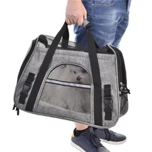 Авиация Утвержденная Pet дорожные сумки портативный дышащий один наплечный ремень для собаки кошки Pet Перевозчик с тренировкой кликер новейший