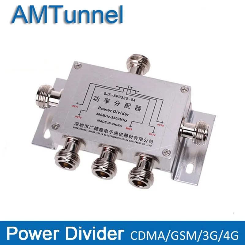 

Power Splitter Divider 5 Way Cavity N type 380-2500MHz For 3G CDMA GSM Cell Phone Signal Booster Repeater and antenna