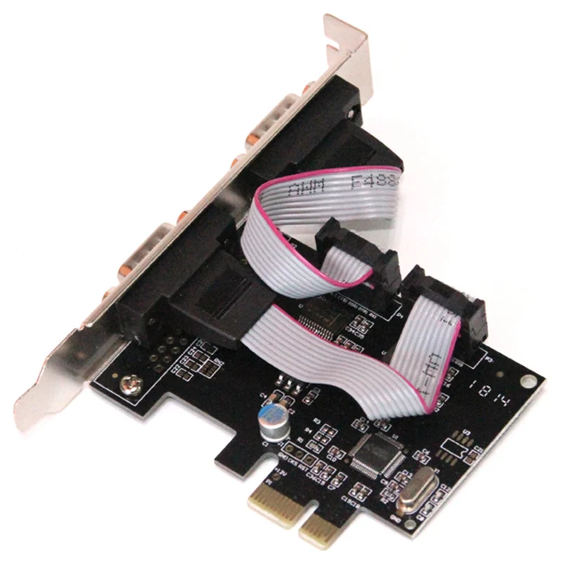 Wch382 чипсет Pci E 2 Последовательный порт s контроллер карты Express к Rs232 Com адаптер для