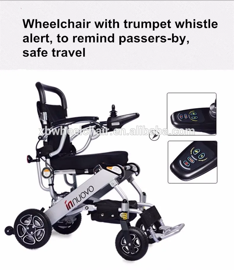  Lightweight portable travel aluminum alloy foldable electric wheelchair