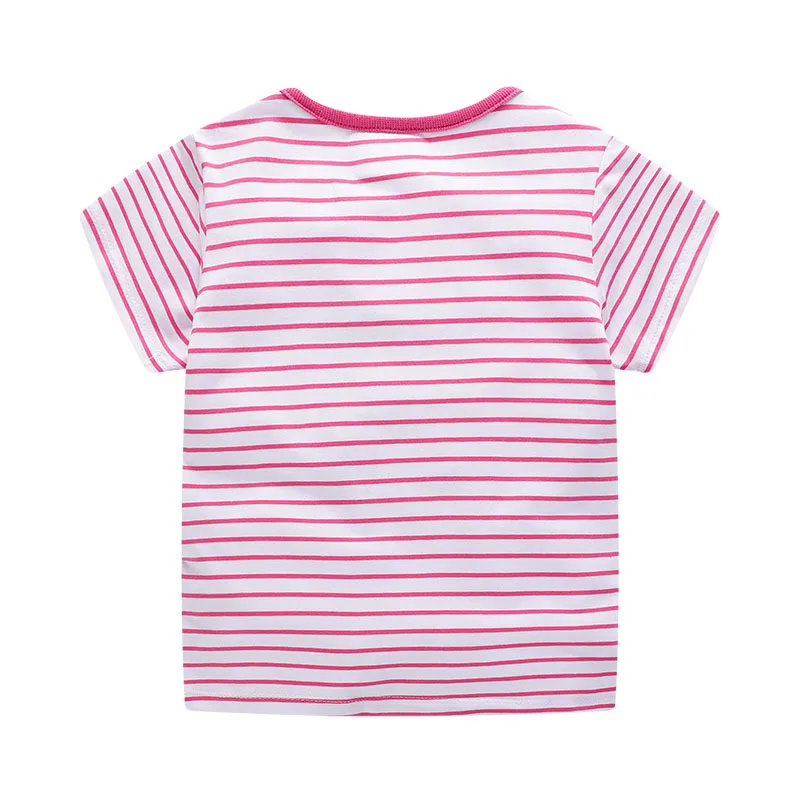Детская футболка для девочек летние хлопковые топы для маленьких девочек, футболки для малышей Одежда для детей футболки с единорогом повседневная одежда с короткими рукавами