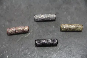 

CZ Micro Pave 9x30mm Curve Tube
