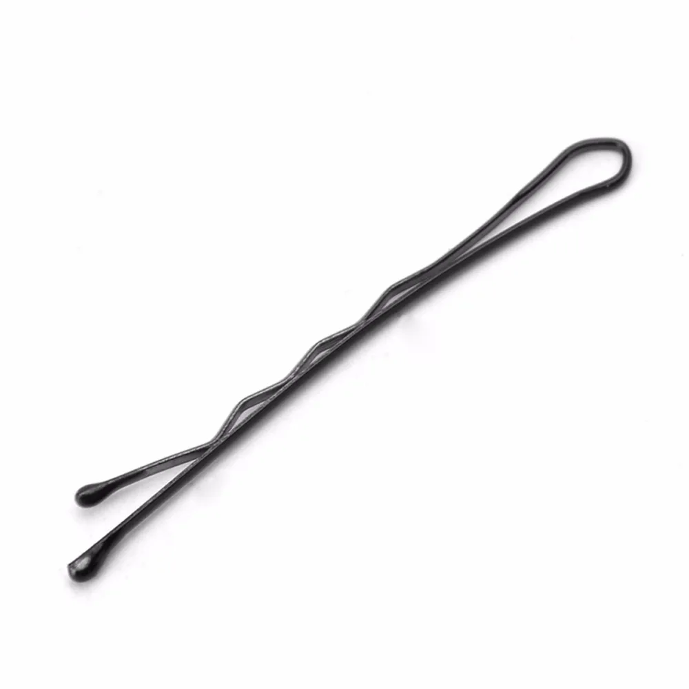 60Pcs Black Wave and Flat Type Invisible Hair Clips Flat Top Bobby Pins Grips Hot!