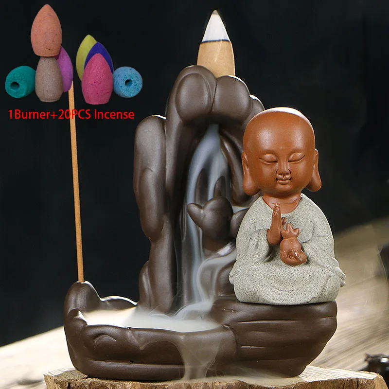 Конус для благовоний и курильница Yixing Zisha Buddha Tathagata подставка из сандалового