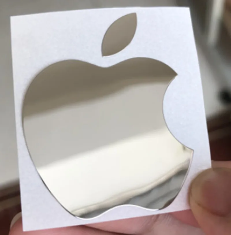 

HOTSkinAT MacBook Air Tag Apple DIY Notebook Metal Logo MacPro Computer Metal Sticker 54*48mm Silver Metal Sticker Free Shipping