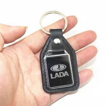 Металлическая, для машины+ Кожаный Автомобильный брелок цепочки кольца для ключей логотип автомобиля для Лада Нива Калина приора гранта ларгус ВАЗ Samara
