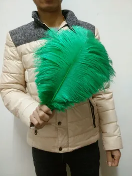 

Free shipping sale 50 pc quality grass green ostrich feathers, 12-14inches / 30-35cm, DIY wedding decorations