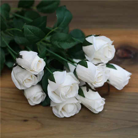 white artificial rose peonies flower bouquet