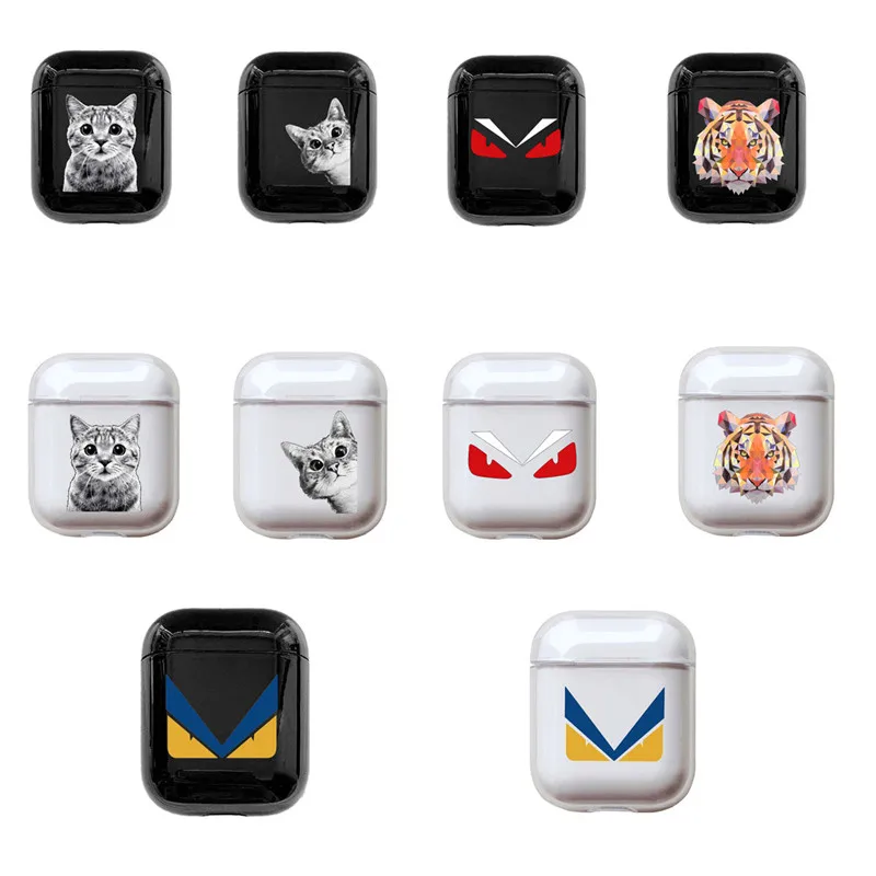 

Luxury Tiger Hard PC Customized Eye Bluetooth Wireless Earphone Case For AirPods Protective Cover for Apple Airpods Charging Box
