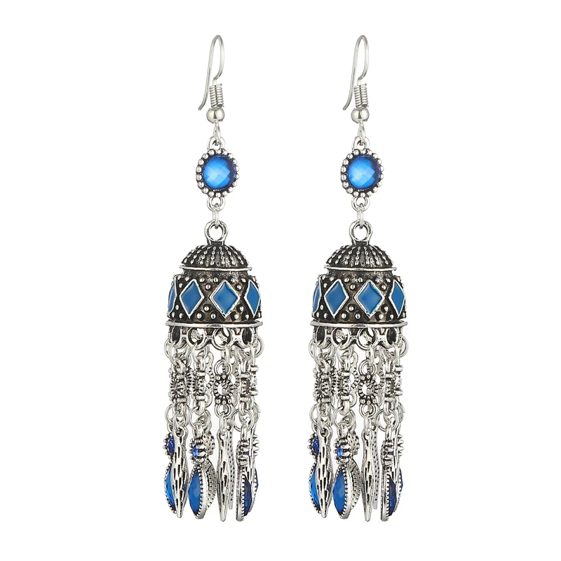 

LOVBEAFAS Bohemian Statement Dangle Earrings For Women Vintage Long Tassel Drop Earring Fashion Jewelry Enamel Brincos Bijoux