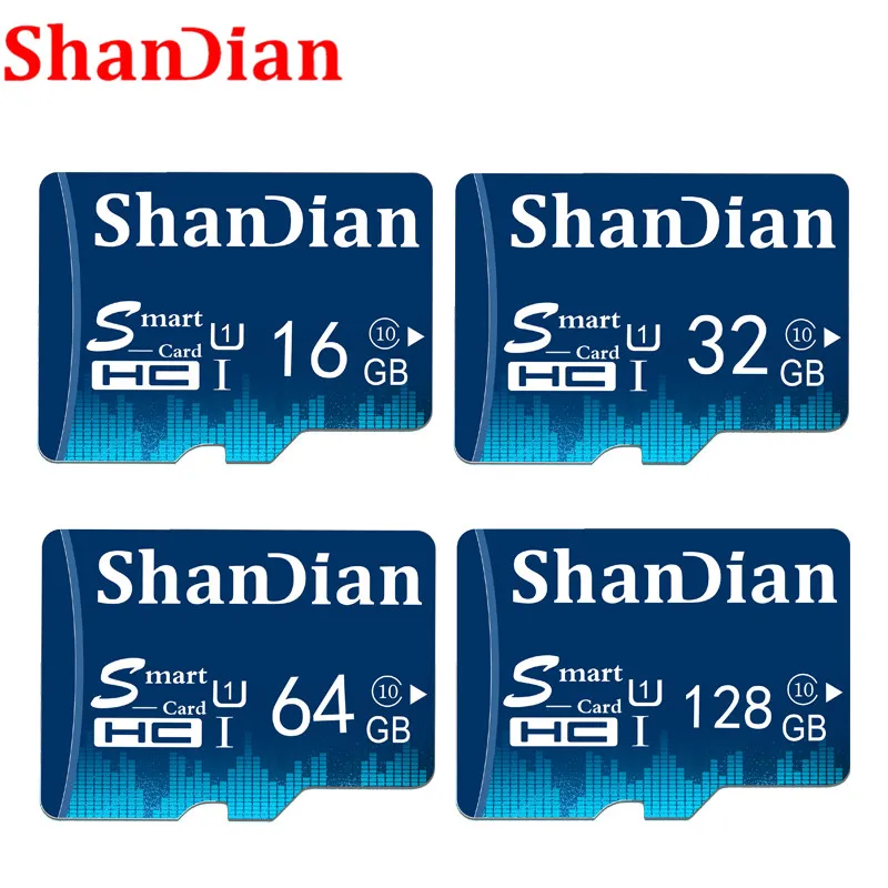 Shandian новая Оригинальная карта памяти 128 Гб 64 ГБ 32 ГБ 16 ГБ 8 ГБ 4 ГБ Высокое качество Micro SD карта TF карта+ Бесплатный адаптер для смартфона