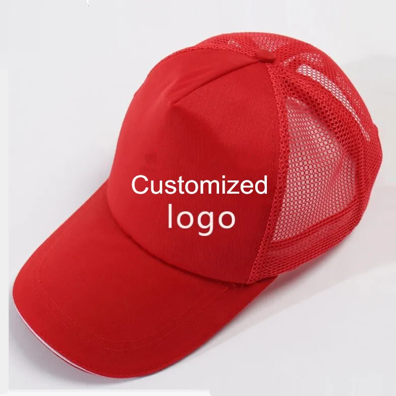 

ZHOUDUN002 Solid Customized DIY Logo Baseball Caps Mesh Trucker Caps Casquette With Printing Custom LOGO Snapback Hats