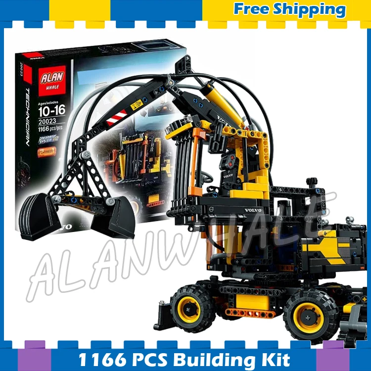 

1166pcs Techinic New 2in1 Excavator Volvo EW160E L30G Loader 20023 DIY Model Building Kit Blocks Sets Gifts Compatible With lego
