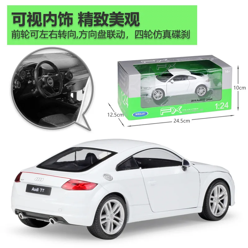 Модель автомобиля WELLY 1:24 Audi 2014 TT Coupe из сплава|Наземный транспорт| |