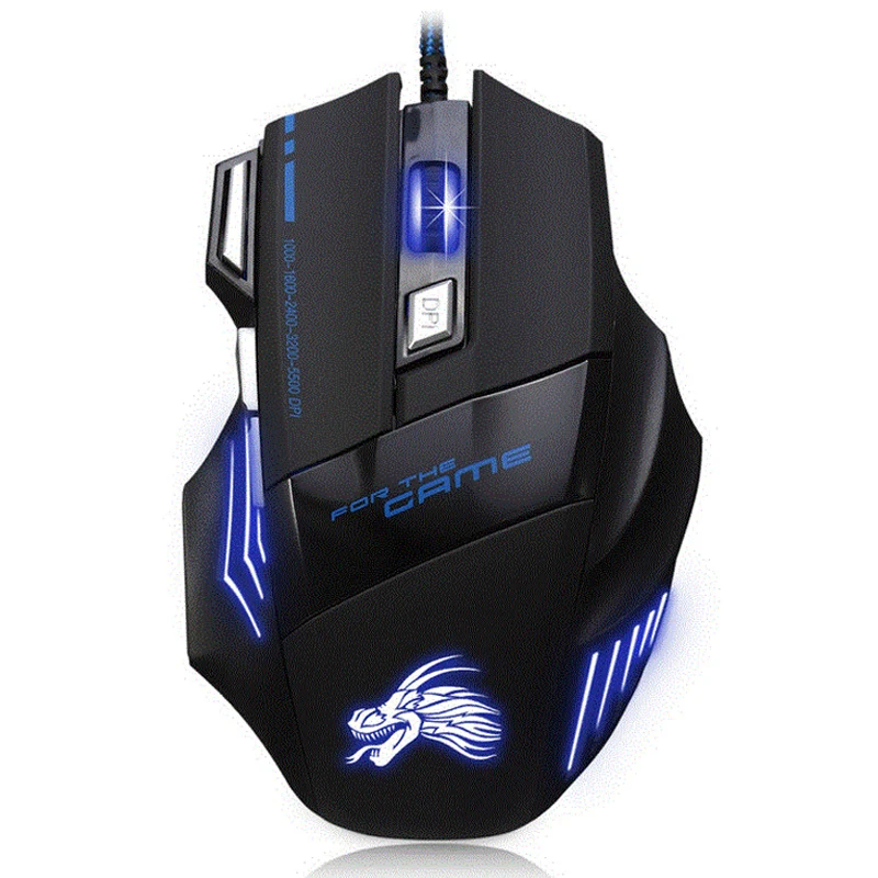 Professional 5500 DPI Gaming Mouse 7 Buttons LED Optical USB Wired Mice for Pro Gamer gaming mouse wired mouse
