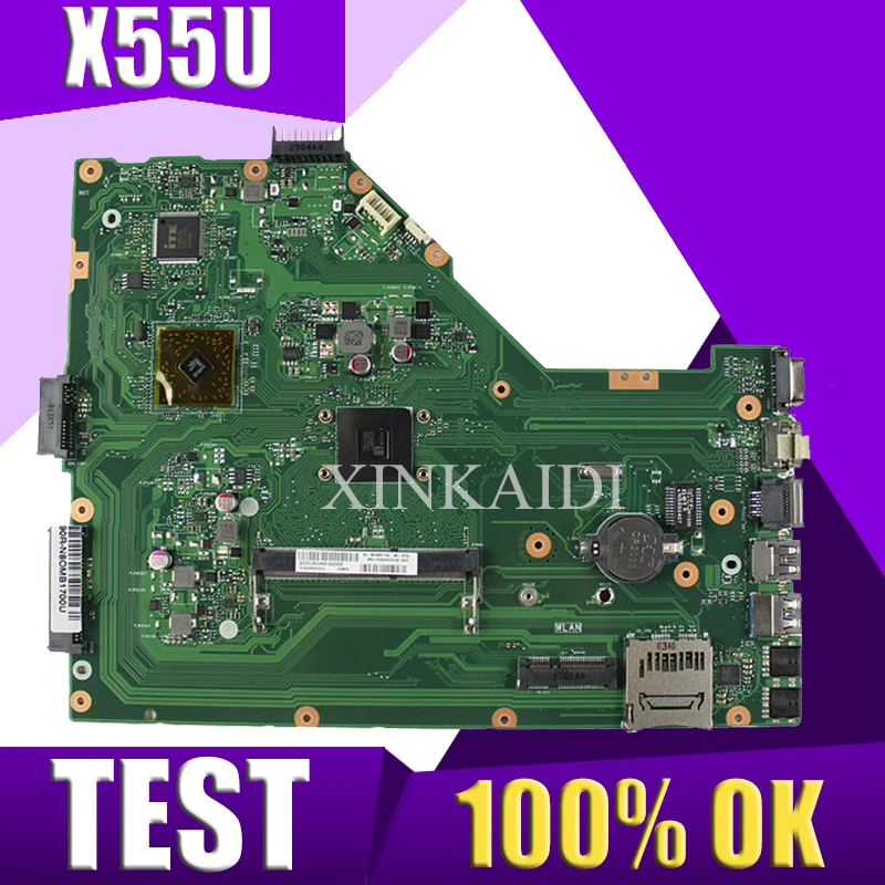 

XinKaidi X55U Laptop motherboard for ASUS X55U X55 Test original mainboard