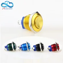 16 mm high metal button switch reset button switch instantly alumina red green yellow blue black 3 a / 250 VDC
