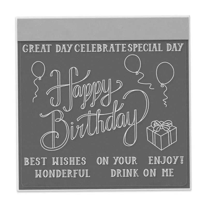 

Naifumodo Happy Birthday Metal Cutting Dies New for Card Making Dies Scrapbooking DIY Album Decor Craft Stencil for Die Cuts