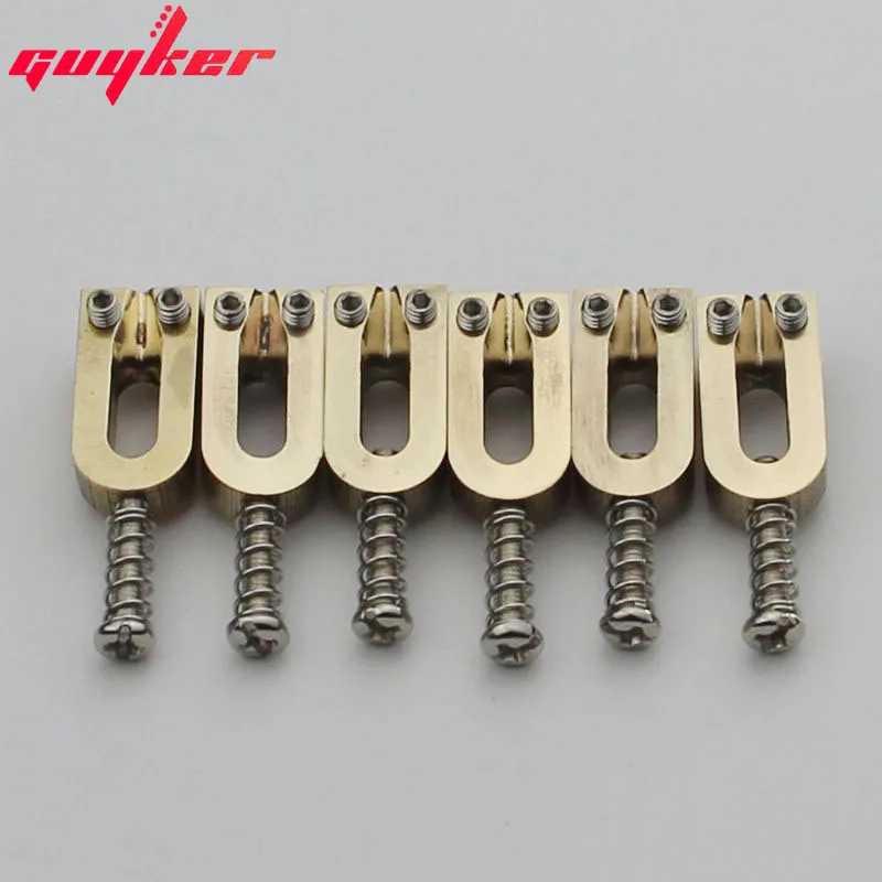 6 PCS 6 шт. латунный мост типа U седла 10,5 мм для Stratocaster тремоло мостов - Цвет: 6 PCS