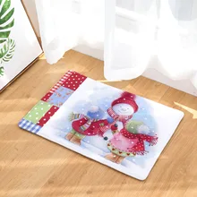 CAMMITEVER детская спальня Рождественское украшение в виде снеговика подарки деревья сани кухонный коврик мягкий фланелевый Противоскользящий кухонный коврик