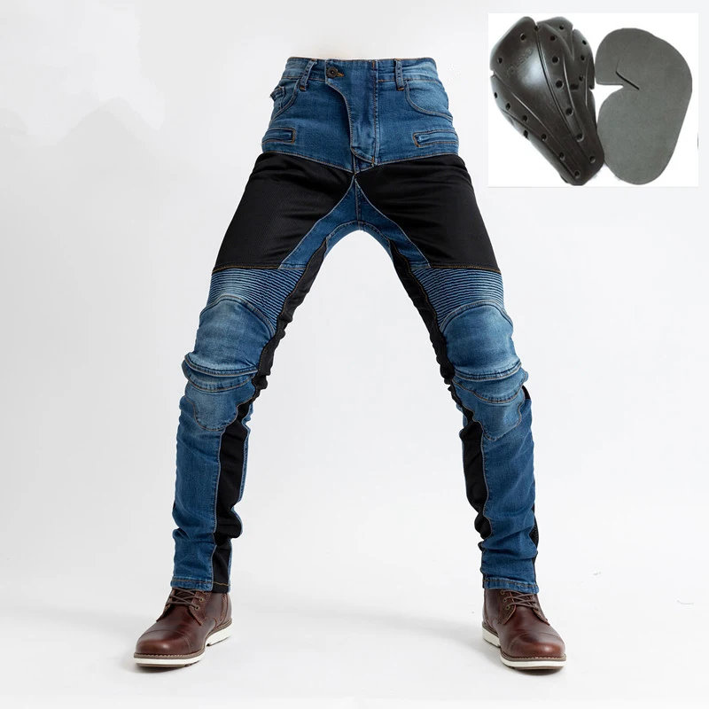 

2018 Komine pk719 Knight Trousers Moto Jeans Slacks Jeans Motorcycle Ride Jeans Leisure Loose Version With Protective Equipment